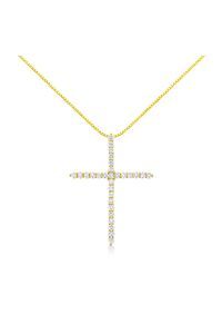 3.00 cttw Round-Cut Diamond Cross Necklace